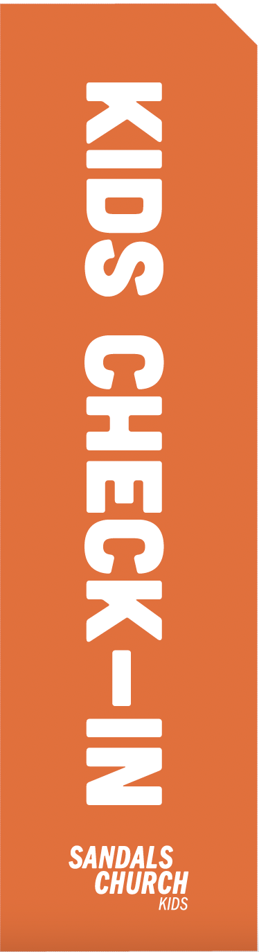 SCK Orange Check In Feather Flag